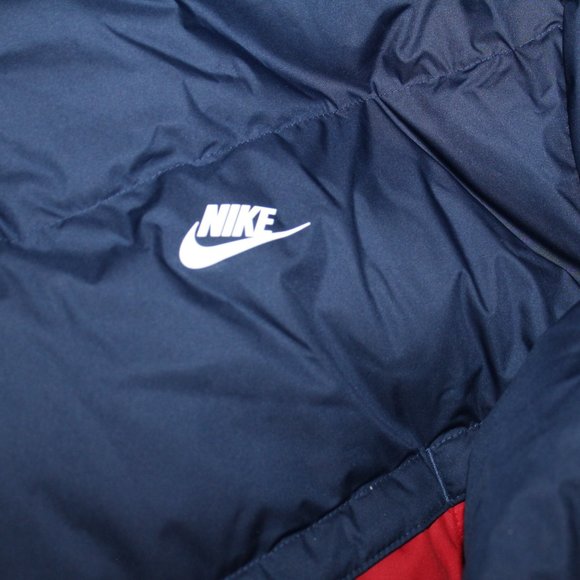 NWT NIKE MEN'S STORM WINDRUNNER DOWN FILLED WINTER PUFFER JACKET BLUE RED WHITE - Picture 9 of 11